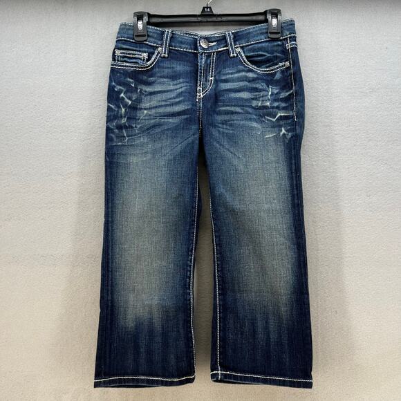 BKE Denim - BKE Jeans Women's 26 (2) Dark Blue Kate Capri Stretch Preppy Normcore Casual